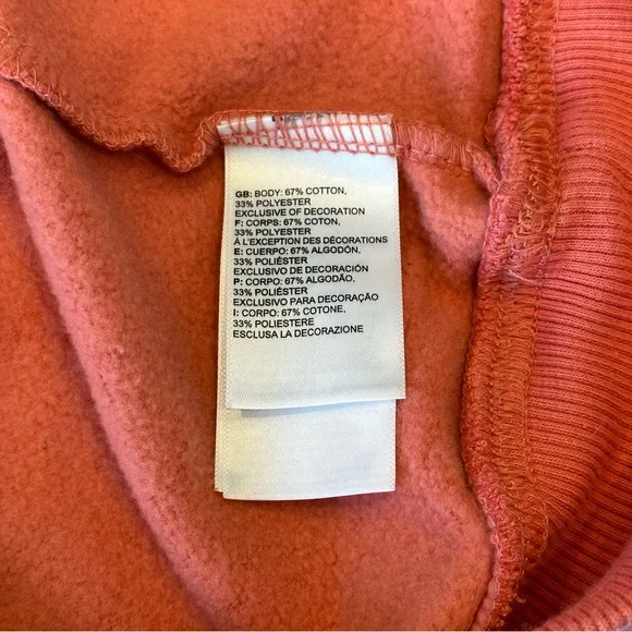 THE NORTH FACE Box NSE Never Stop Exploring Rose Salmon Pink Hoodie XS - Picture 9 of 12
